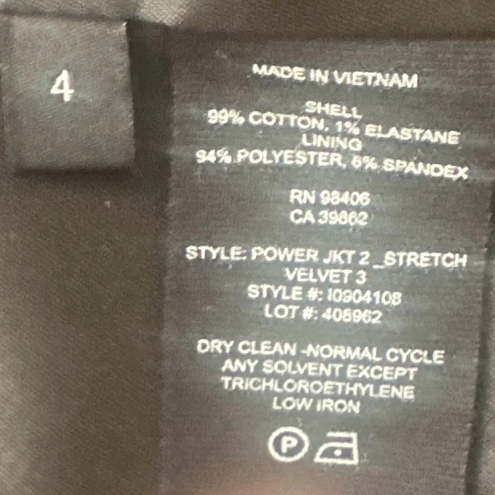 Theory Black Velvet Power Jacket | One-Button Blazer | Size 4 - Picture 7 of 8